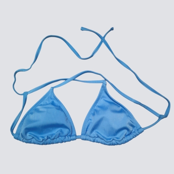 wild fable Other - Wild Fable Blue Ribbed Bikini Top Size Small